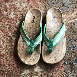Women's size 7 green Orthaheel South Beach Sandals